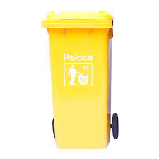 Thùng rác nhựa HDPE 240L màu vàng