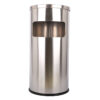 Thùng rác inox tròn có gạt tàn Ø30