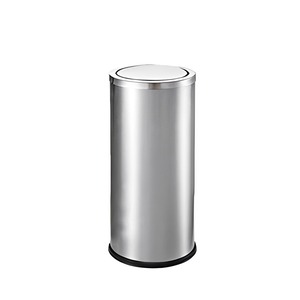 Thùng rác inox tròn nắp lật Ø48